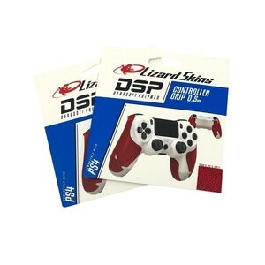 2 Pack Lizard Skins DSP Controller Grip PS4 Crimson Red 0.5mm NEW